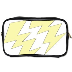 Lightning Yellow Toiletries Bags 2-side by Mariart