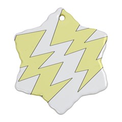 Lightning Yellow Snowflake Ornament (two Sides)