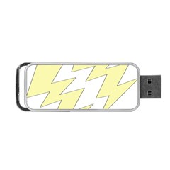 Lightning Yellow Portable Usb Flash (one Side) by Mariart