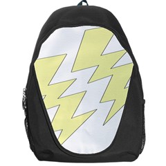 Lightning Yellow Backpack Bag by Mariart