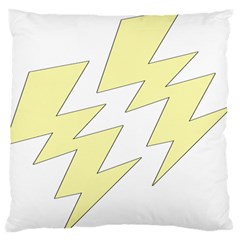 Lightning Yellow Large Flano Cushion Case (two Sides) by Mariart