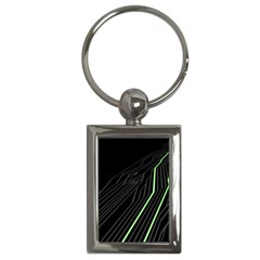 Green Lines Black Anime Arrival Night Light Key Chains (Rectangle) 