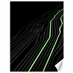 Green Lines Black Anime Arrival Night Light Canvas 36  X 48  