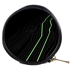 Green Lines Black Anime Arrival Night Light Mini Makeup Bags