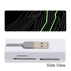 Green Lines Black Anime Arrival Night Light Memory Card Reader (Stick) 