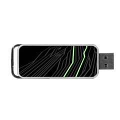 Green Lines Black Anime Arrival Night Light Portable USB Flash (One Side)