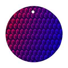 Hexagon Widescreen Purple Pink Ornament (round)