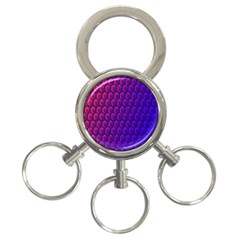 Hexagon Widescreen Purple Pink 3-ring Key Chains by Mariart