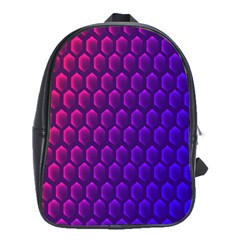 Hexagon Widescreen Purple Pink School Bags(large) 
