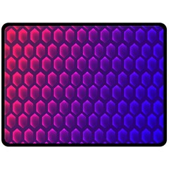 Hexagon Widescreen Purple Pink Fleece Blanket (large) 