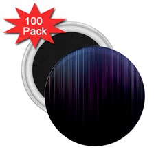 Moonlight Light Line Vertical Blue Black 2 25  Magnets (100 Pack) 