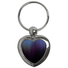 Moonlight Light Line Vertical Blue Black Key Chains (heart) 