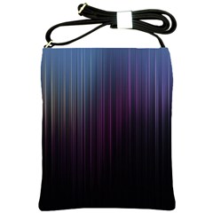 Moonlight Light Line Vertical Blue Black Shoulder Sling Bags