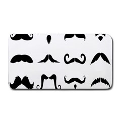 Mustache Man Black Hair Style Medium Bar Mats