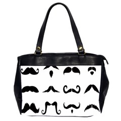 Mustache Man Black Hair Style Office Handbags (2 Sides) 