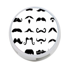 Mustache Man Black Hair Style 4-port Usb Hub (two Sides) 