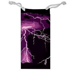 Lightning Pink Sky Rain Purple Light Jewelry Bag by Mariart