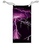 Lightning Pink Sky Rain Purple Light Jewelry Bag Back