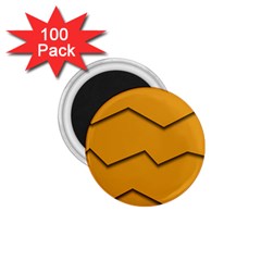 Orange Shades Wave Chevron Line 1 75  Magnets (100 Pack) 