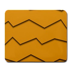 Orange Shades Wave Chevron Line Large Mousepads by Mariart