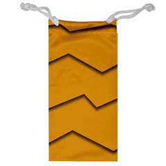 Orange Shades Wave Chevron Line Jewelry Bag by Mariart