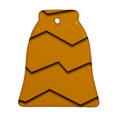 Orange Shades Wave Chevron Line Ornament (bell)