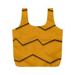 Orange Shades Wave Chevron Line Full Print Recycle Bags (m) 