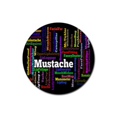 Mustache Rubber Coaster (round) 