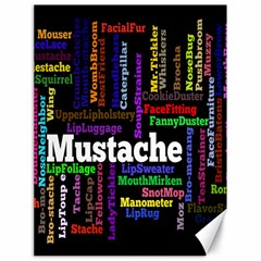 Mustache Canvas 18  X 24   by Mariart