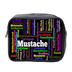 Mustache Mini Toiletries Bag 2-side by Mariart
