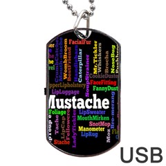 Mustache Dog Tag Usb Flash (two Sides) by Mariart