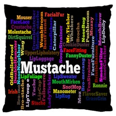 Mustache Standard Flano Cushion Case (two Sides)