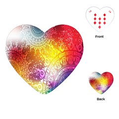 Multi Colour Alpha Playing Cards (heart) 