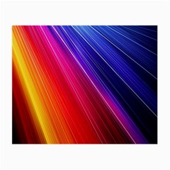 Multicolor Light Beam Line Rainbow Red Blue Orange Gold Purple Pink Small Glasses Cloth (2-side) by Mariart