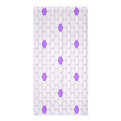 Purple White Hexagon Dots Shower Curtain 36  X 72  (stall) 