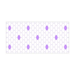 Purple White Hexagon Dots Yoga Headband