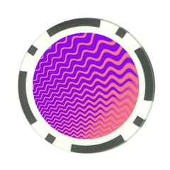 Original Resolution Wave Waves Chevron Pink Purple Poker Chip Card Guard (10 Pack) by Mariart