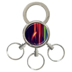 Perfection Graphic Colorful Lines 3-ring Key Chains