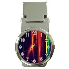 Perfection Graphic Colorful Lines Money Clip Watches by Mariart