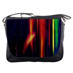 Perfection Graphic Colorful Lines Messenger Bags by Mariart