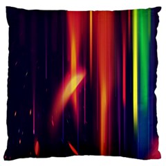 Perfection Graphic Colorful Lines Large Flano Cushion Case (one Side)