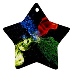 Perfect Amoled Screens Fire Water Leaf Sun Star Ornament (two Sides) by Mariart