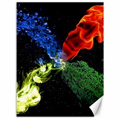 Perfect Amoled Screens Fire Water Leaf Sun Canvas 36  X 48   by Mariart