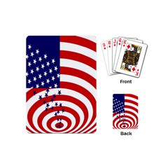 Star Line Hole Red Blue Playing Cards (mini) 