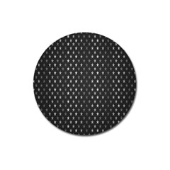 Rabstol Net Black White Space Light Magnet 3  (round) by Mariart