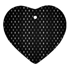 Rabstol Net Black White Space Light Heart Ornament (two Sides) by Mariart