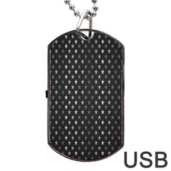 Rabstol Net Black White Space Light Dog Tag Usb Flash (one Side) by Mariart