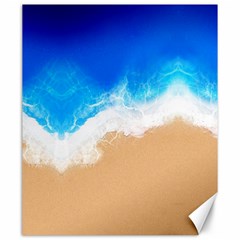 Sand Beach Water Sea Blue Brown Waves Wave Canvas 20  X 24   by Mariart