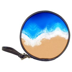 Sand Beach Water Sea Blue Brown Waves Wave Classic 20-cd Wallets by Mariart