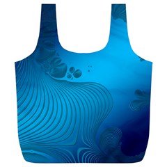 Fractals Lines Wave Pattern Full Print Recycle Bags (l) 